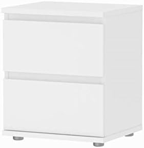 White 2 Drawer Nightstand H458