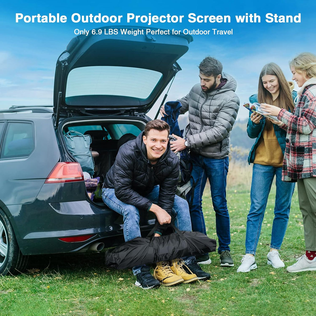 120 Inch 16:9 4K HD Projector Screen with Stand T52165