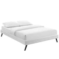 White Upholstered Platform Bed O794