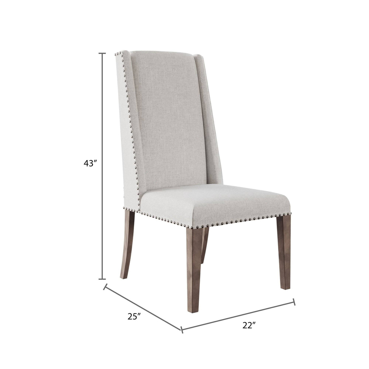 Neutral Acacia Polyester Dining Chair Set of 4 P715