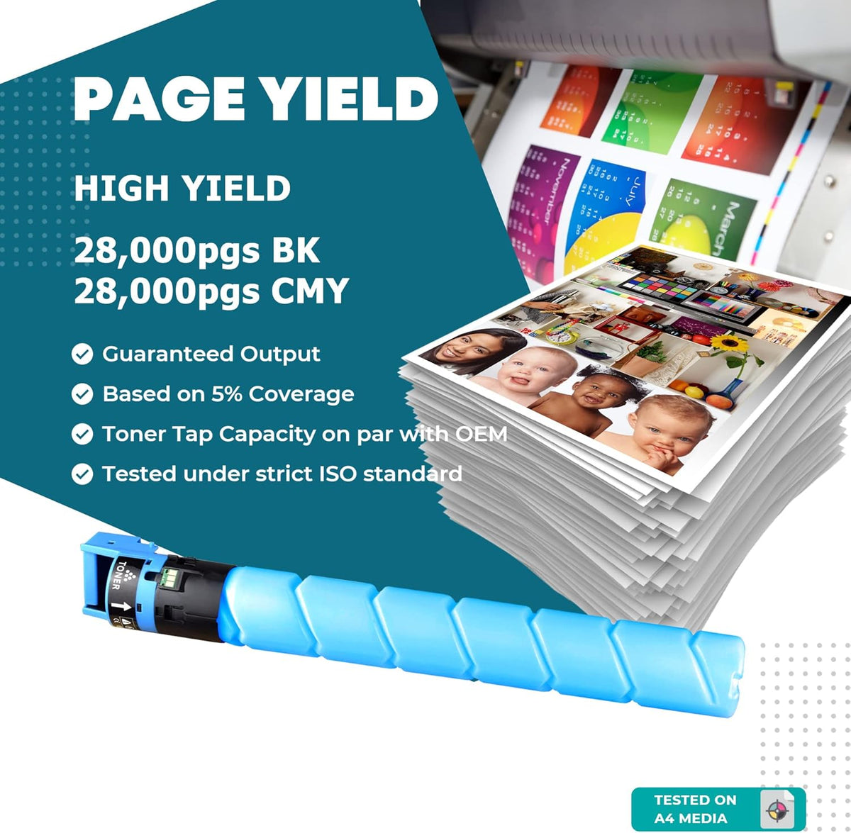 Toner Tap Compatible TN328 High Yield 4-Pack Bundle H53835