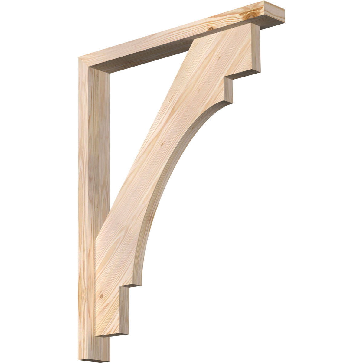 3 1/2x22W x 26x22D x 34x22H Douglas Fir Smooth Bracket C27656