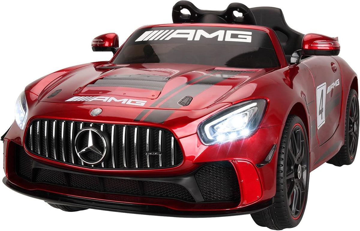 12V Kids Ride On Car with Remote Control, LED Lights, Black O86913