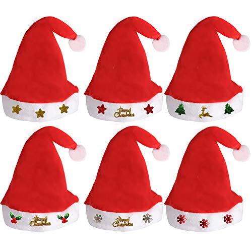 Christmas Santa Hats with Jingle Bell Necklaces U487