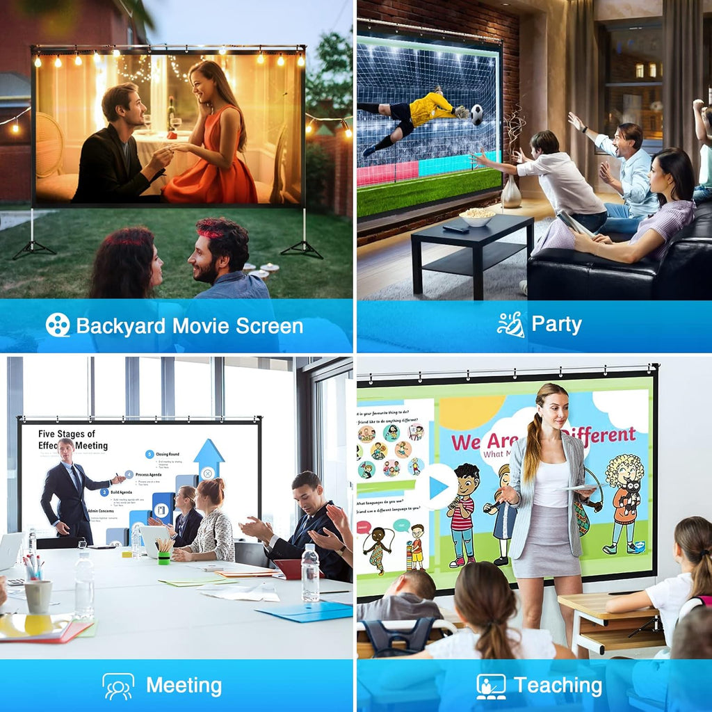 120 Inch 16:9 4K HD Projector Screen with Stand T52165