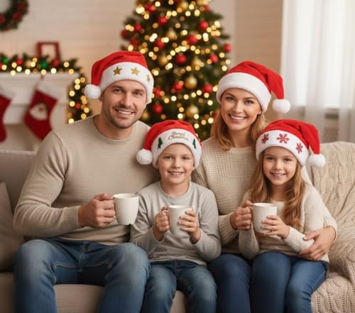 Christmas Santa Hats with Jingle Bell Necklaces U487