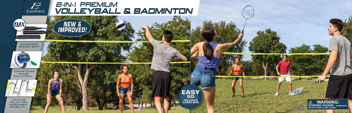 2-in-1 Volleyball and Badminton Net Set G95668