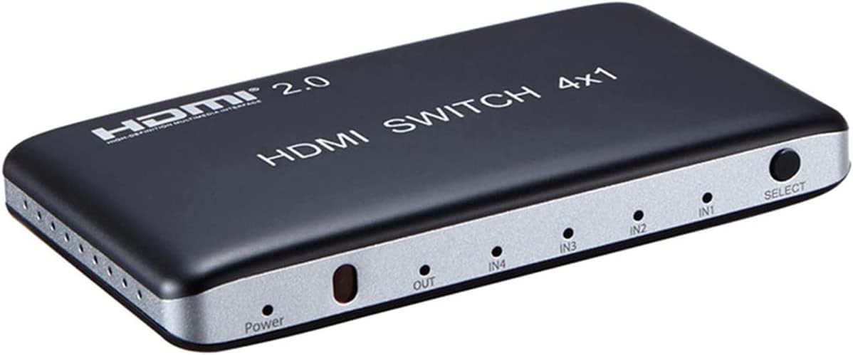 4 Port HDMI Switch HDMI2.0 4K@60Hz with IR Wireless Remote Control, Pack of 2 O43823