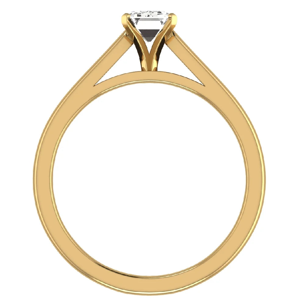 Emerald Solitaire 4-Prong 0.75 Carat 14K Gold Engagement Ring F83676