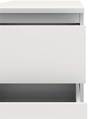 White 2 Drawer Nightstand H458