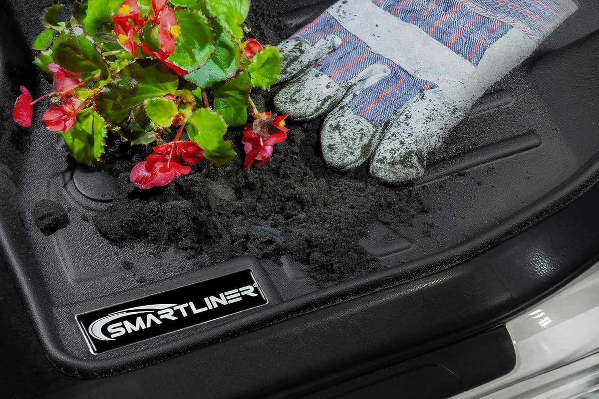 Black 2 Row Custom Floor Mats Liner Set N401937