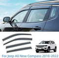 Smoke Gray Polycarbonate Window Deflector with Stainless Steel Trim Pack of 2 E832