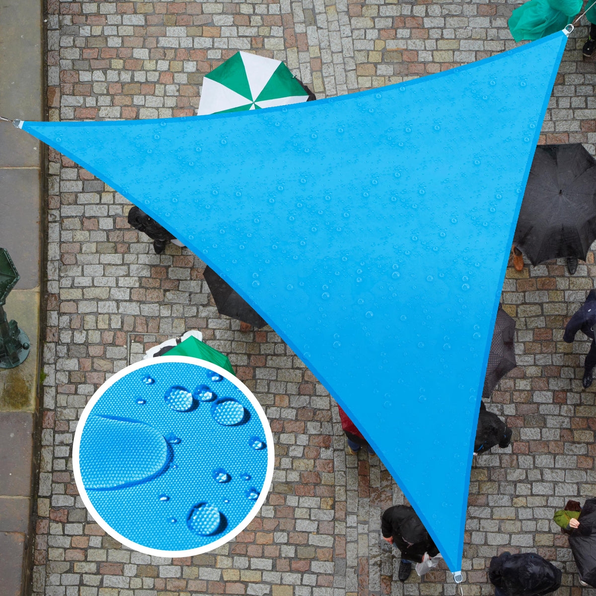 Blue Triangle Waterproof Sun Shade Sail Canopy B5569