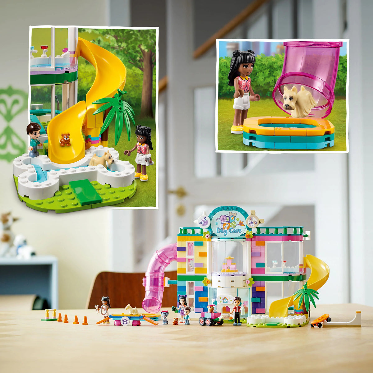 Pet Day-Care Center Animal Set with Doggy Figure & 3 Mini Dolls F880