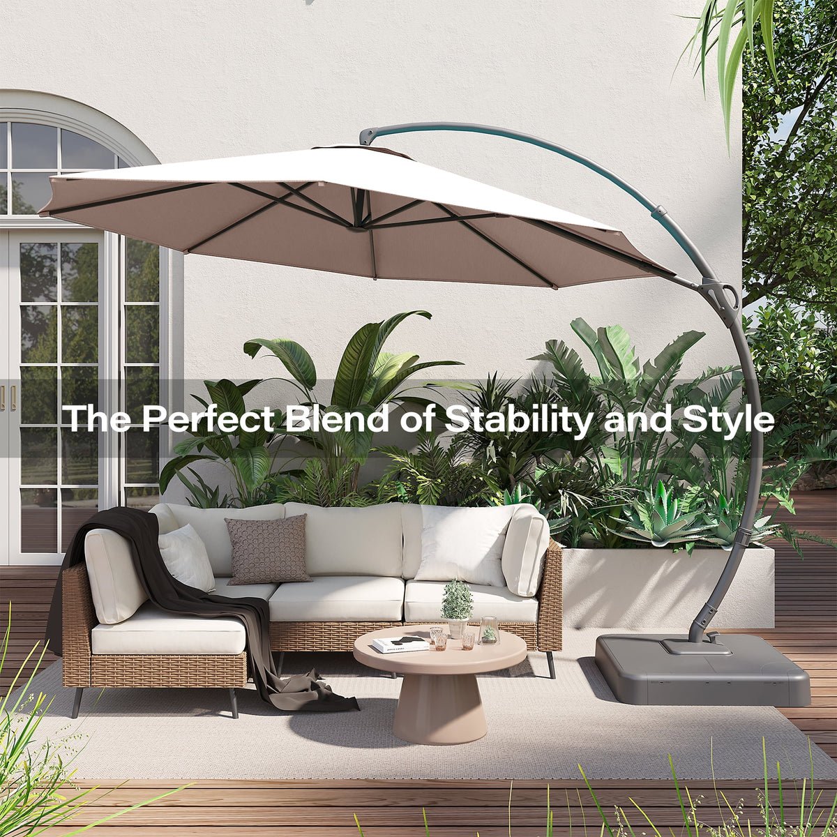 11FT Patio Umbrella with Base Q333