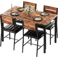 Grey Wood Dining Table Set for 4 T105941