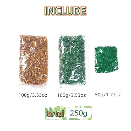 8.8oz Christmas Metallic Red Green Paper Shred T62852