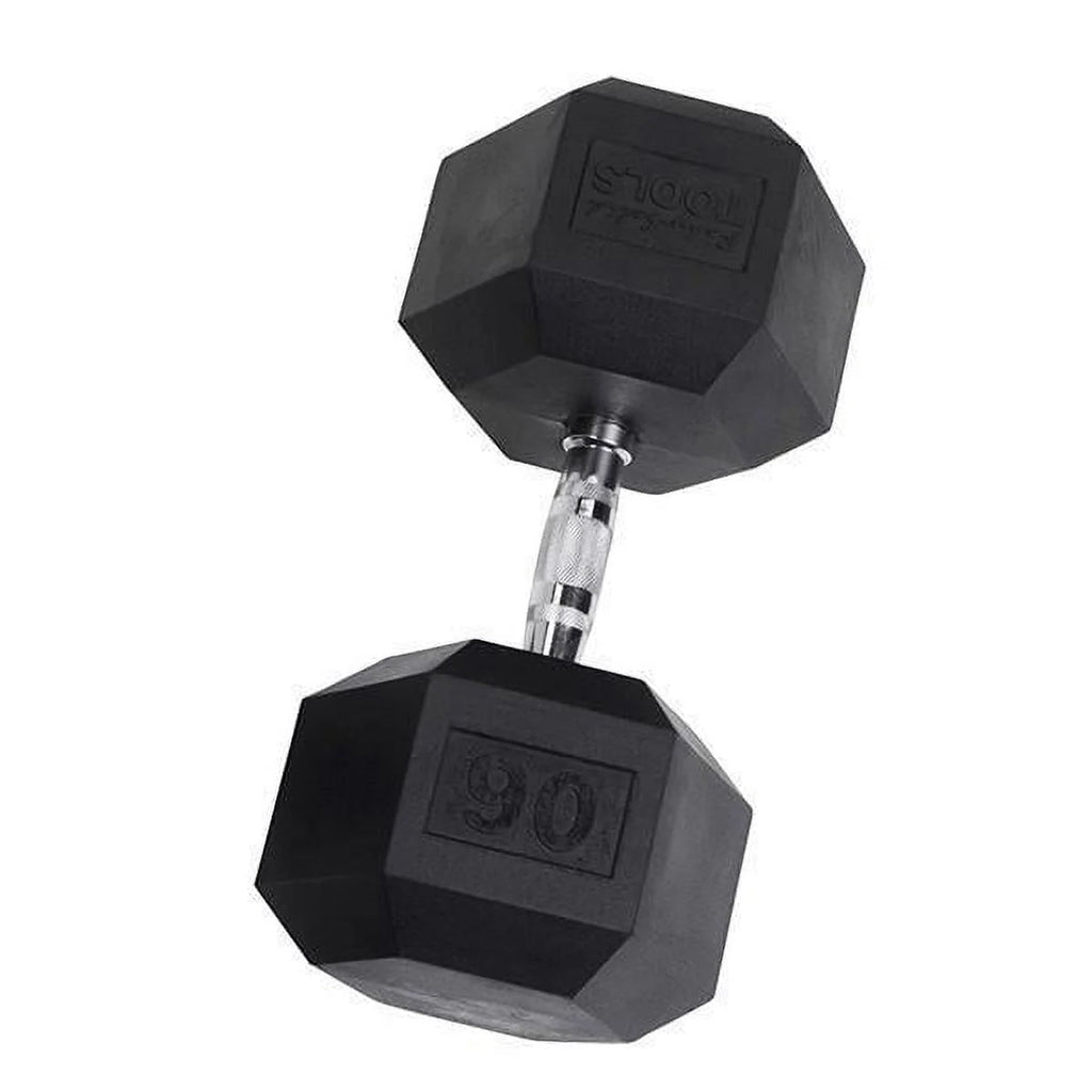 Rubber Coated Hex Dumbbells 35 lb V136