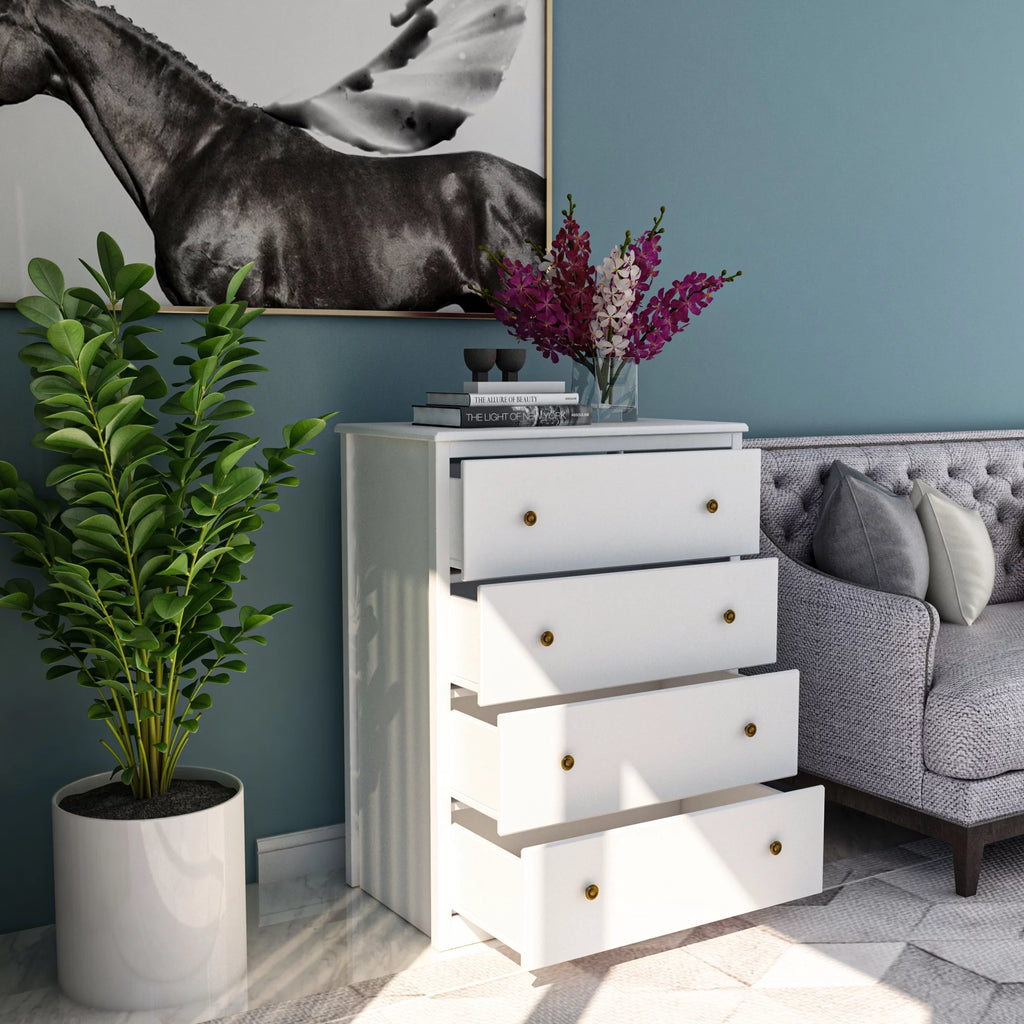 White 4 Drawer Dresser K218