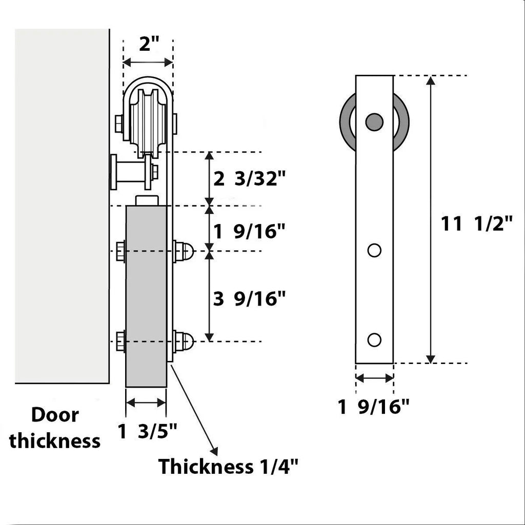 Double Barn Door 36 x 84 inches Solid Panel Interior Doors G56653