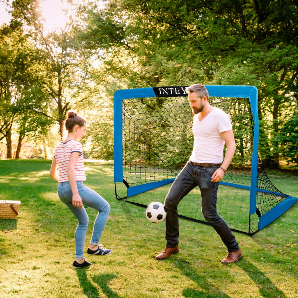 Portable Set of 2 Folding Soccer Goals B394142