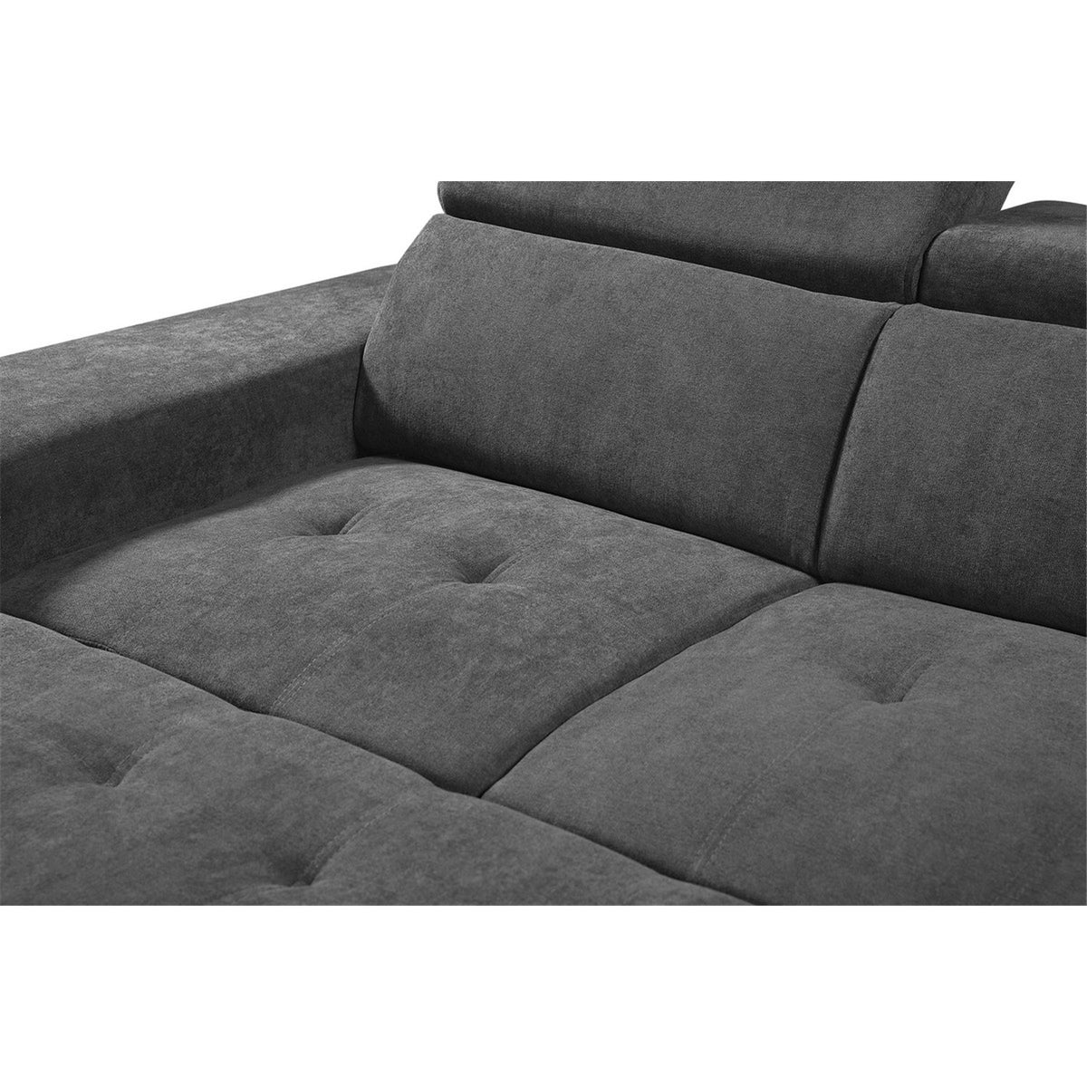 Light Gray Sleeper Sectional Sofa with Storage Ottoman and 2 Stools Y6250