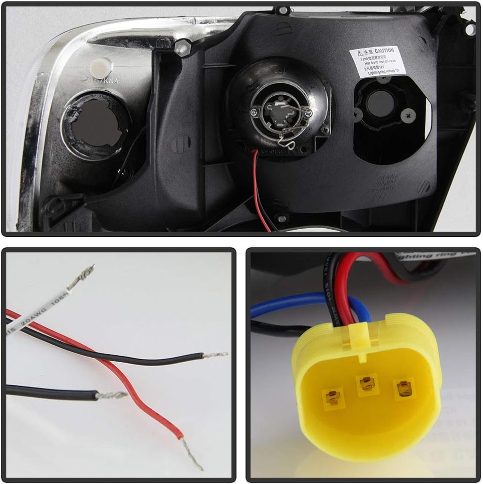 Black Smoked Projector Headlights Assembly X14702