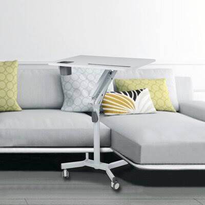 White Adjustable Laptop Cart H606