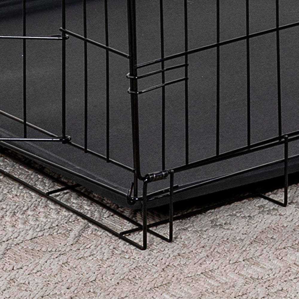 2-Door Metal Dog Crate with Divider F53397