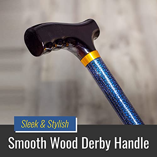 Folding Adjustable Wood Handle Cane D34151