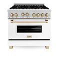 36 in. Gas Range with White Matte Door X59162