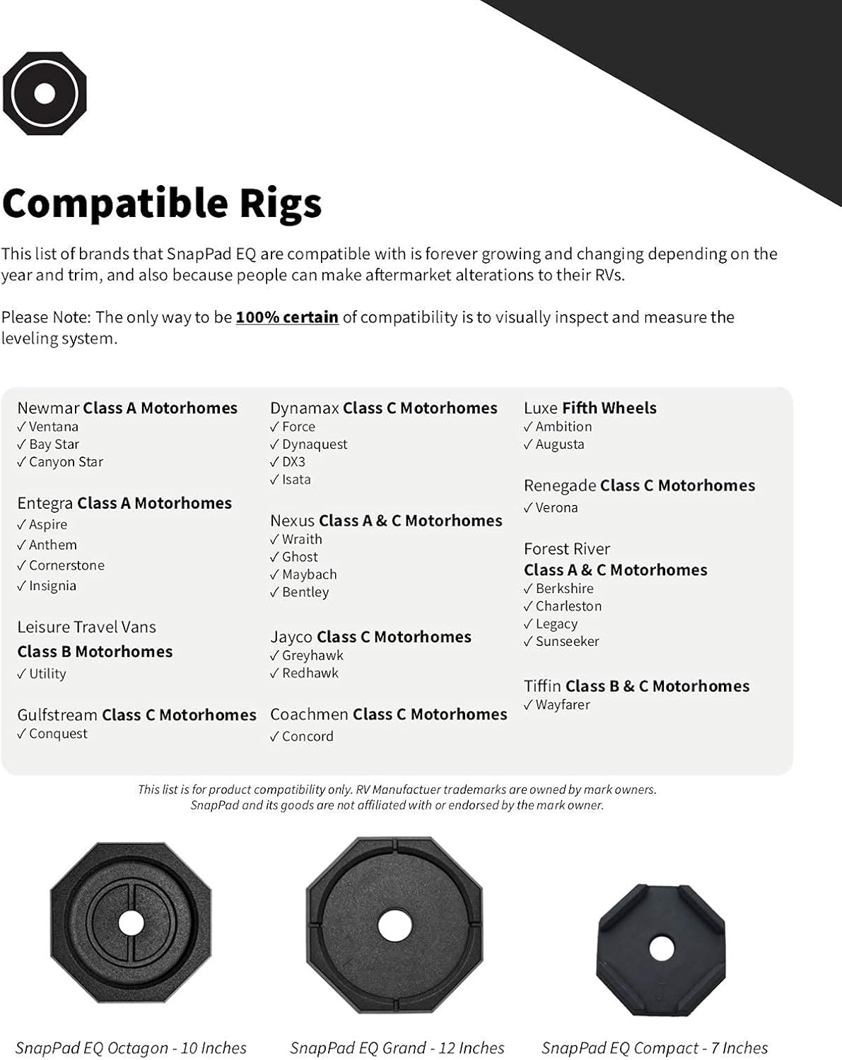 RV Leveling Jack Pad T606