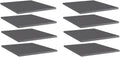 8 pcs High Gloss Gray Engineered Wood Shelf H6901