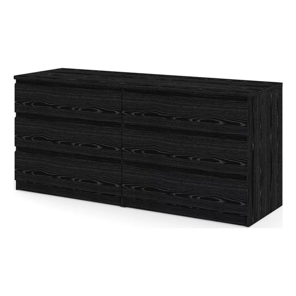 Black 4pc Queen Bed Dresser & 2 Nightstands Y2064