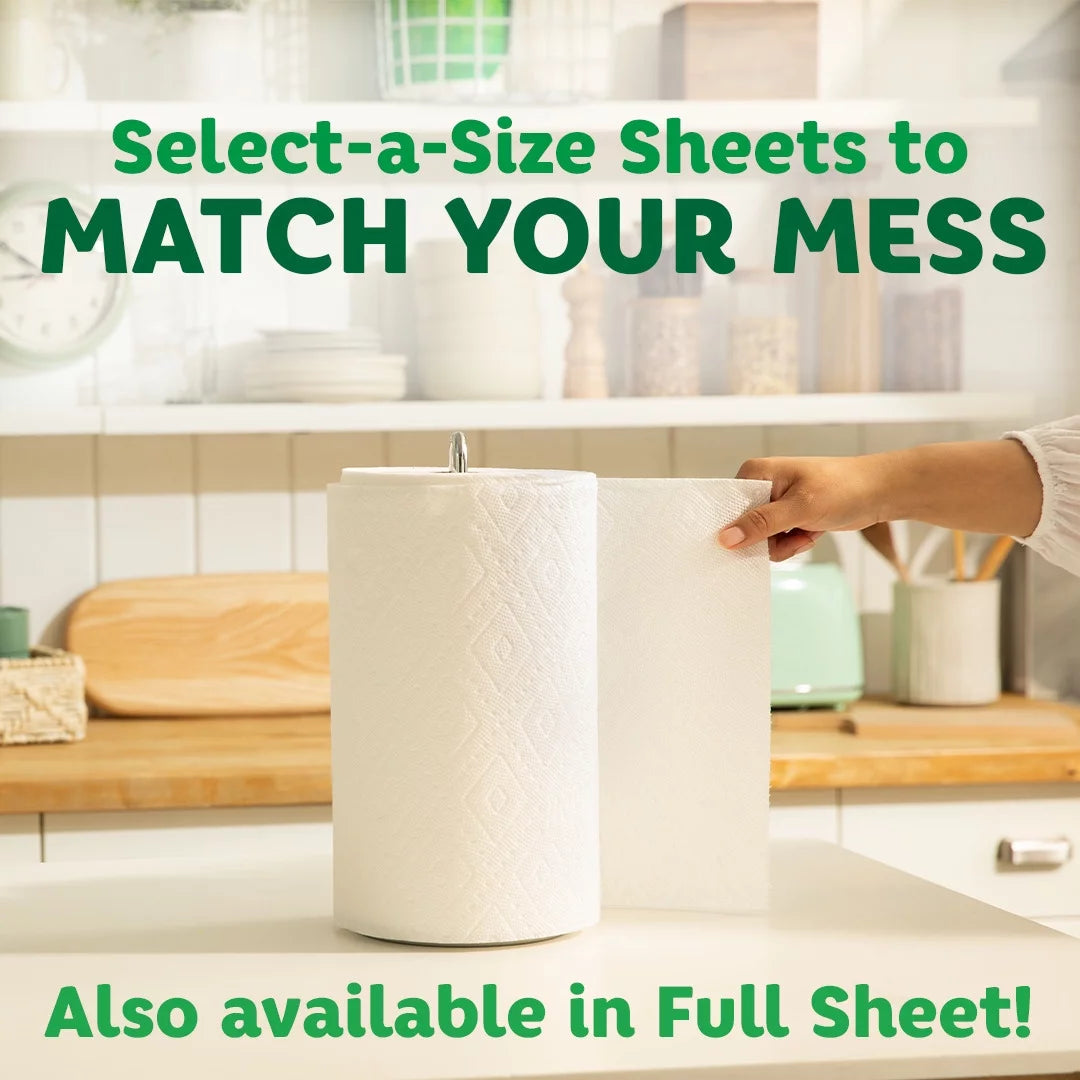 White 6 Mega Rolls Paper Towels C612