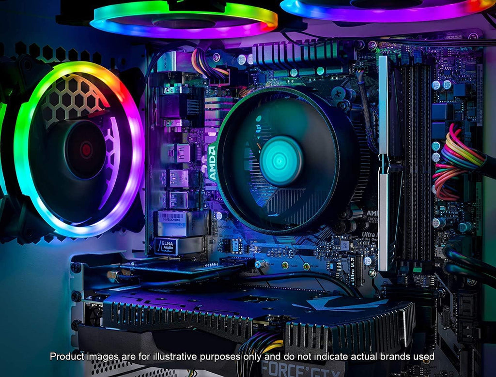 RYZEN 5 2600X 6-Core 3.6 GHz GTX 1660 6G 500GB SSD 16GB DDR4 3000MHz RGB Fans Windows 10 Home Gaming Desktop PC Y561