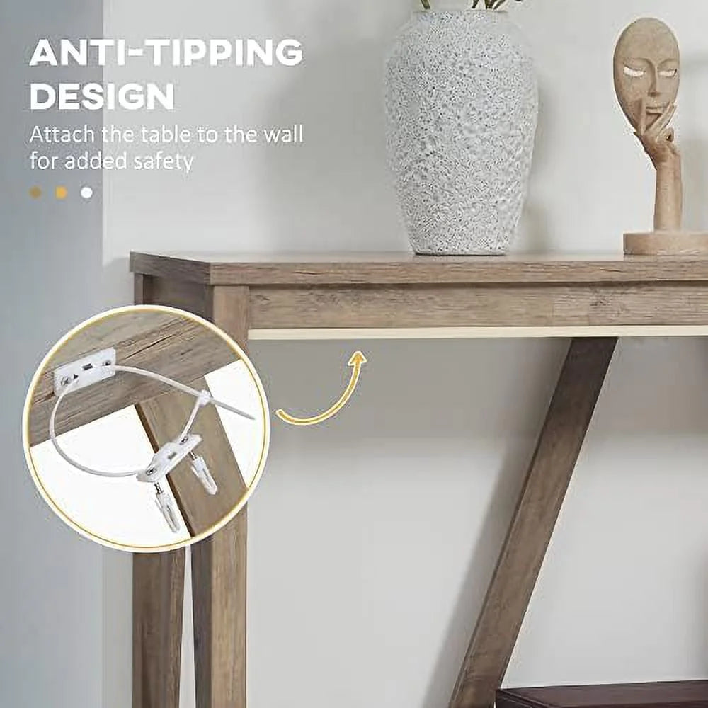 Brown Rustic Console Table C9117