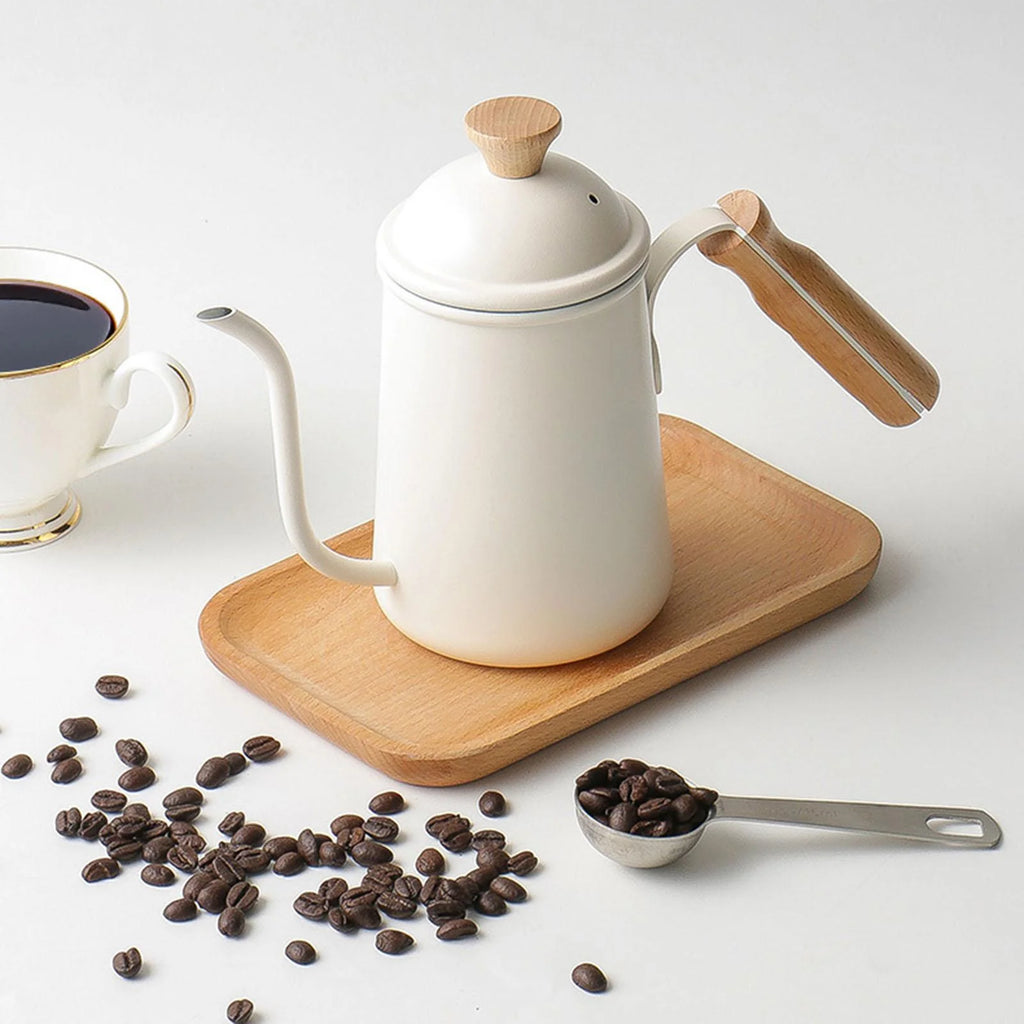 Beige Stainless Steel Gooseneck Coffee Kettle S54068