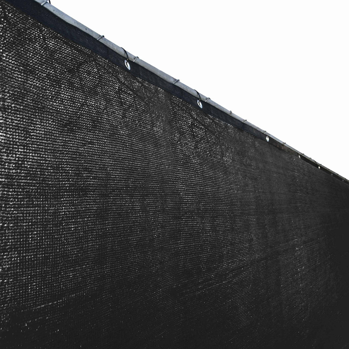 Black Fence Privacy Screen Mesh Fabric with Grommets Z23659