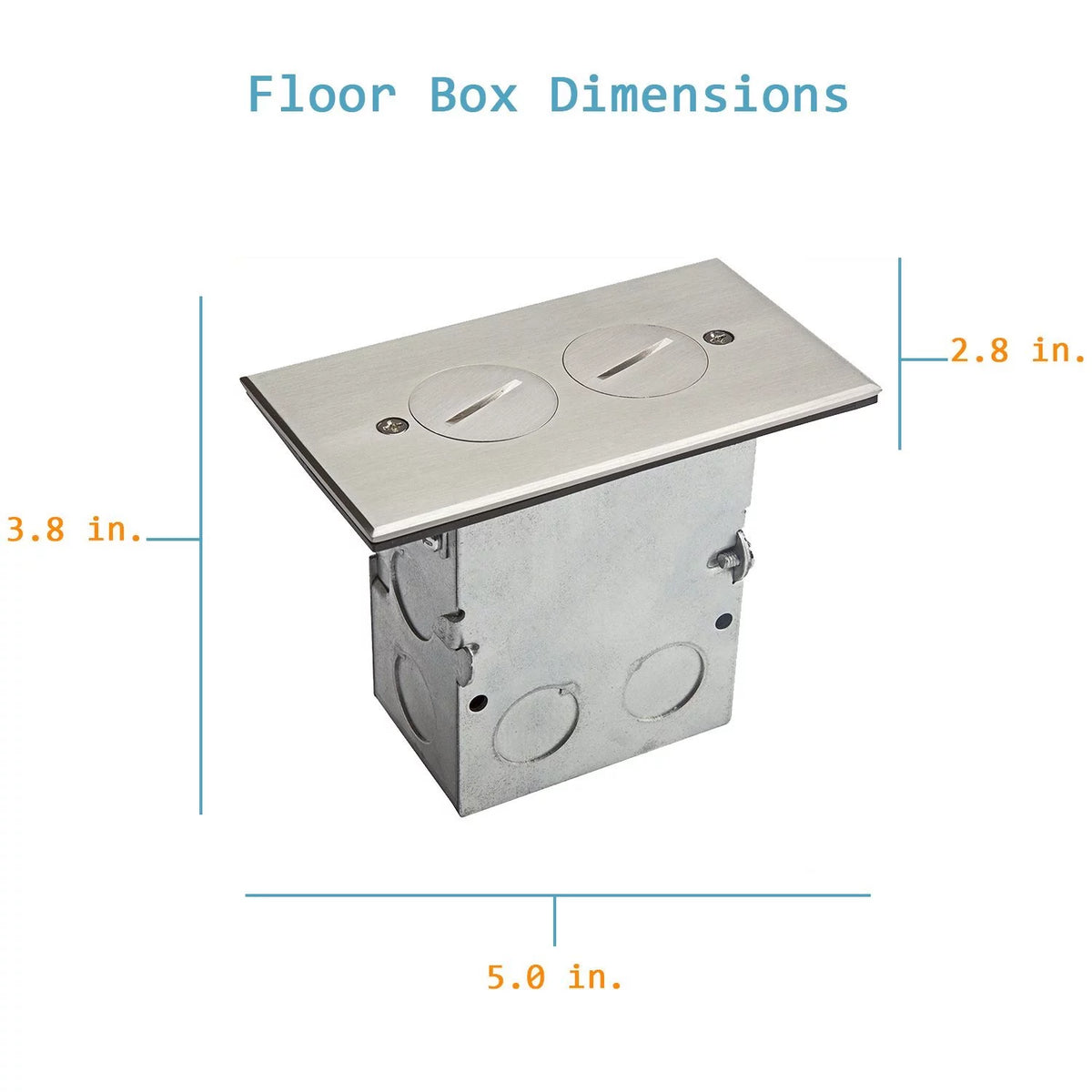 1 Gang 20A Tamper Weather Resistant Floor Box Electrical Outlet Kit I9945
