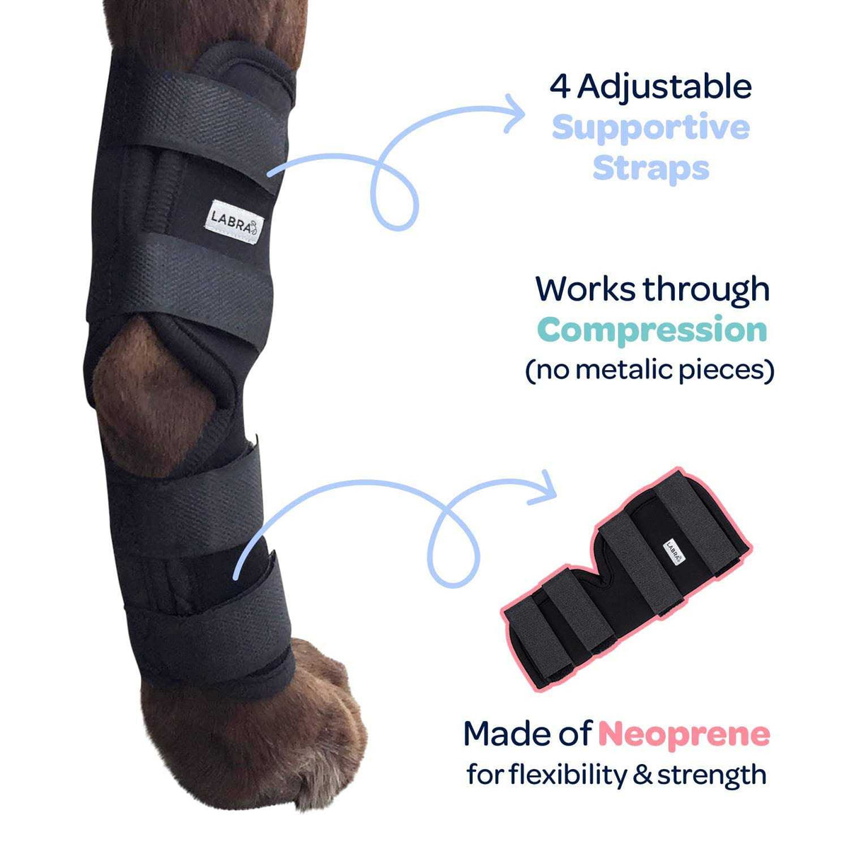 Dog Rear Leg Hock Joint Compression Wrap I27342