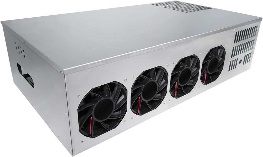 8 Port GPU Mining Case with 4 Cooling Fans Q32446