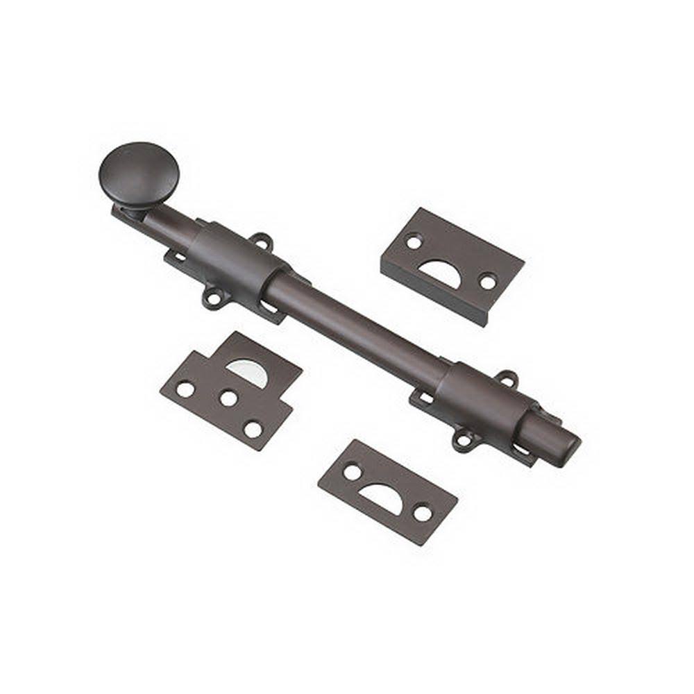8x22 Long Solid Brass Surface Bolt - Oil-Rubbed Bronze F470016