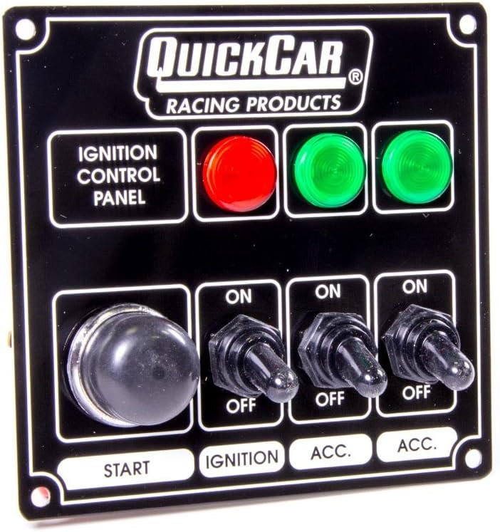 Black Ignition Panel with 2 ACC. & Lights O8555