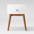 White/Brown Mid Century Two-Tone Side Table D726