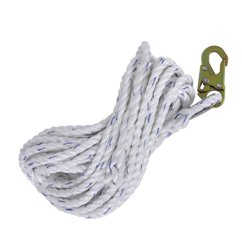 50' Vertical Cable Rope Grab with Galvanized Steel Snap Hook X627524