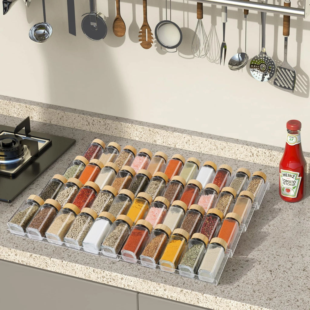 Clear Acrylic 4 Tier Spice Rack Organizer W3439