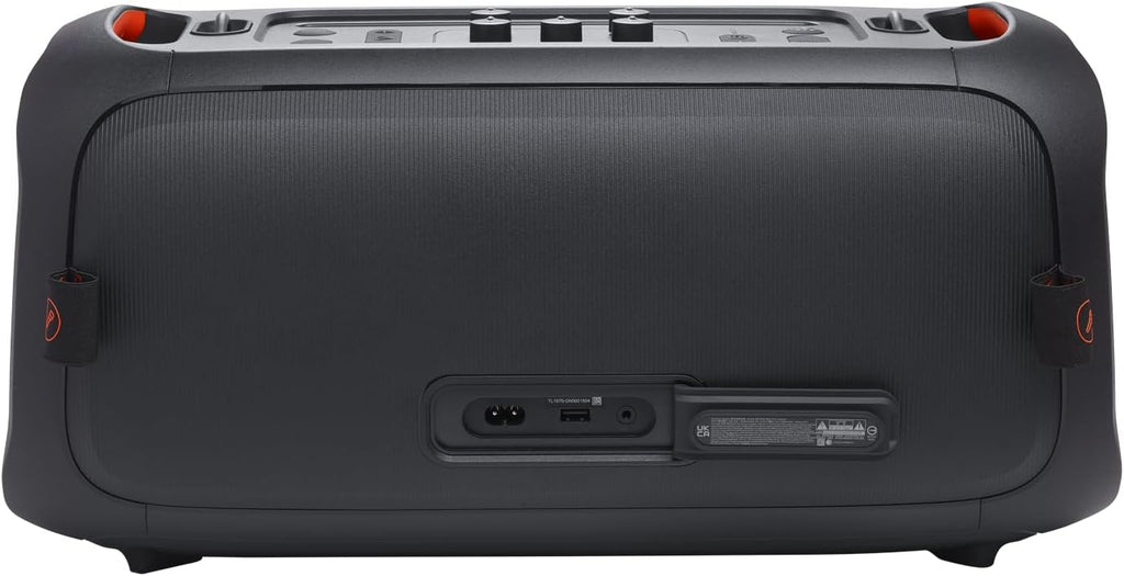 Portable party speaker with built-in lights and wireless mic, IPX4 splashproof protection, 6 hours of playtime, shoulder strap Z11899