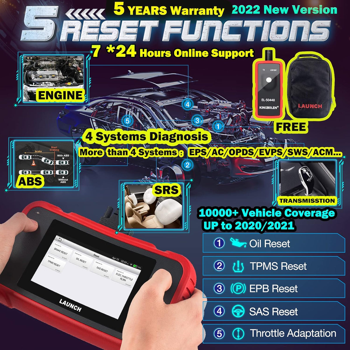OBD2 Scanner Code Reader Car Diagnostic Tool O8240