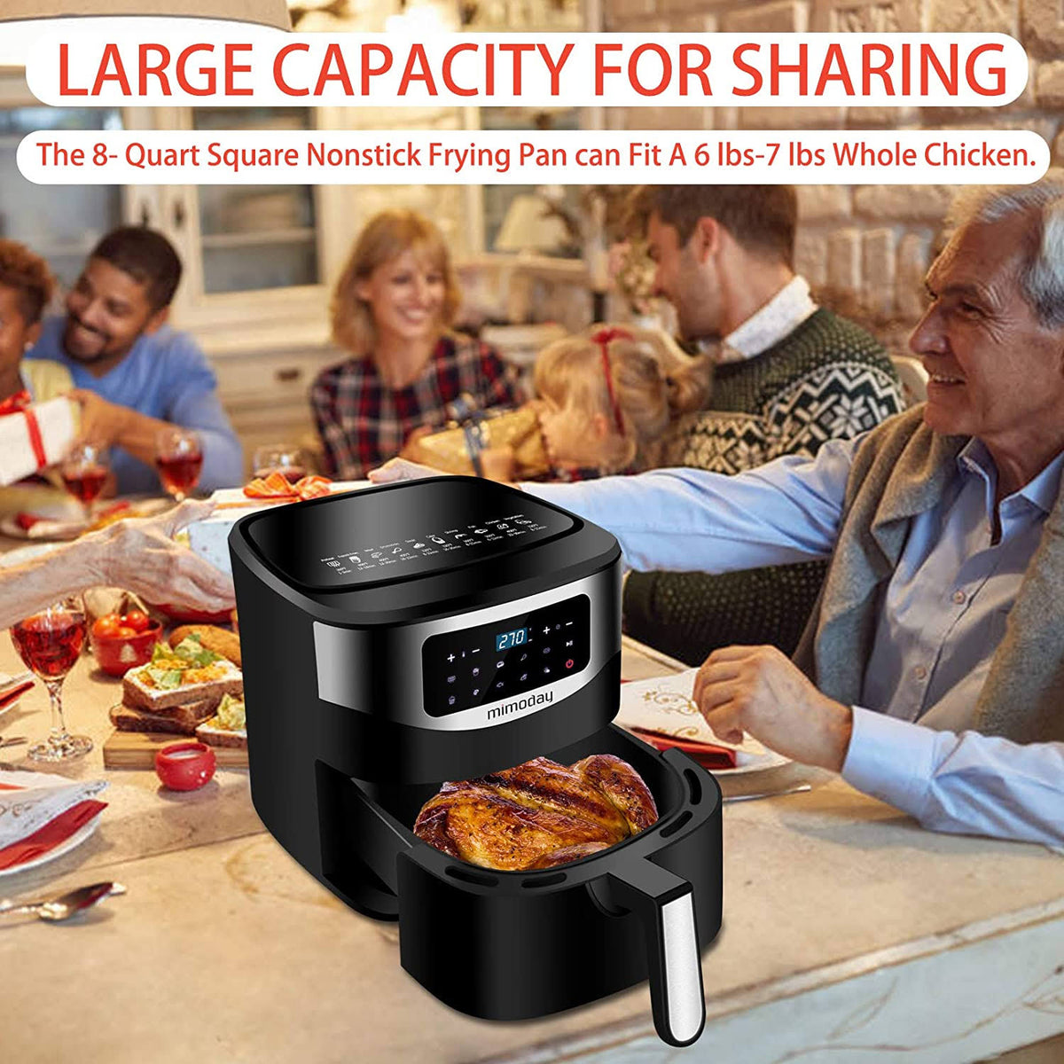 9-in-1 8 Quart Electric Air Fryer Oven U1571